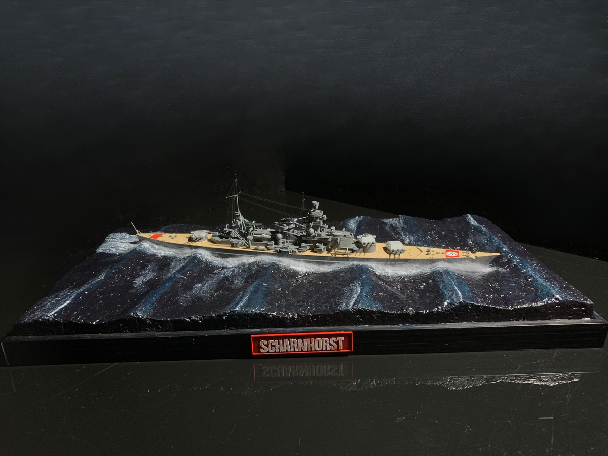 1:700 Scharnhorst Battlecruiser Scene Model