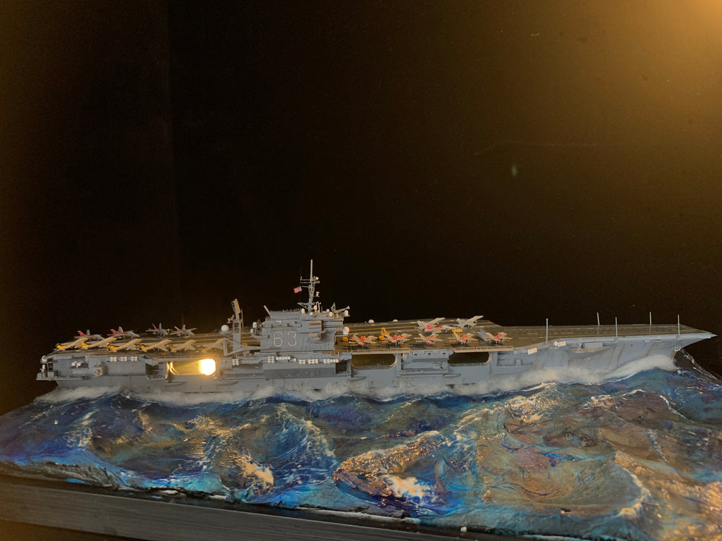 1:700 US Legendary Aircraft Carrier CV-63 KittyHawk Scene Upgrade Version