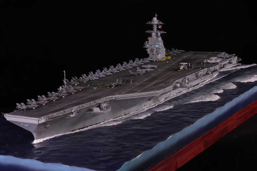 1:350 U.S. Navy Gerald R. Ford 3D Printed Aircraft Carrier, Lighting Effects Upgrade Version