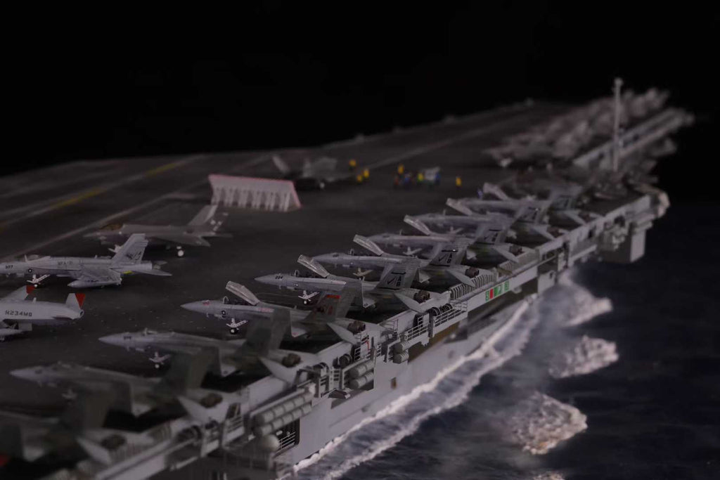 1:350 U.S. Navy Gerald R. Ford 3D Printed Aircraft Carrier, Lighting Effects Upgrade Version