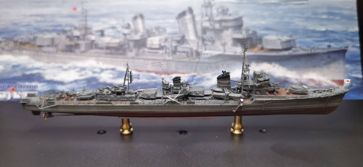 1:700 IJN Yukikaze (Kagerō-class) Destroyer Model – Hand-Built WWII Japanese Destroyer