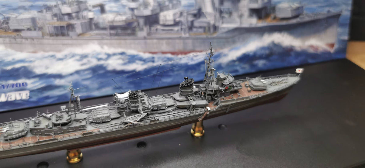 1:700 IJN Yukikaze (Kagerō-class) Destroyer Model – Hand-Built WWII Japanese Destroyer
