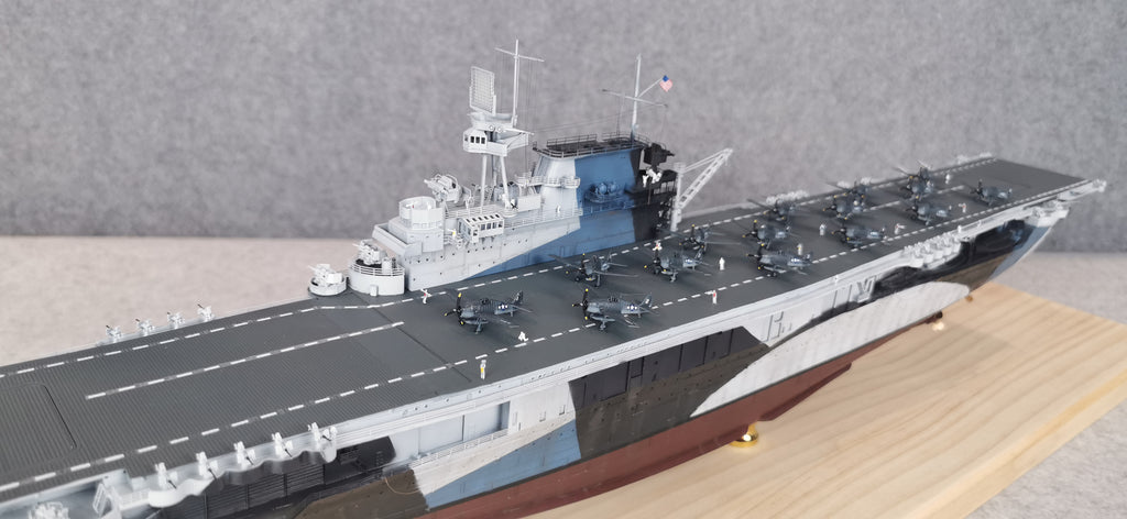 1:700 USS Yorktown (CV-5) Aircraft Carrier Model – Hand-Built WWII US Navy Carrier