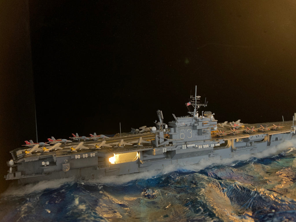 1:700 US Legendary Aircraft Carrier CV-63 KittyHawk Scene Upgrade Version