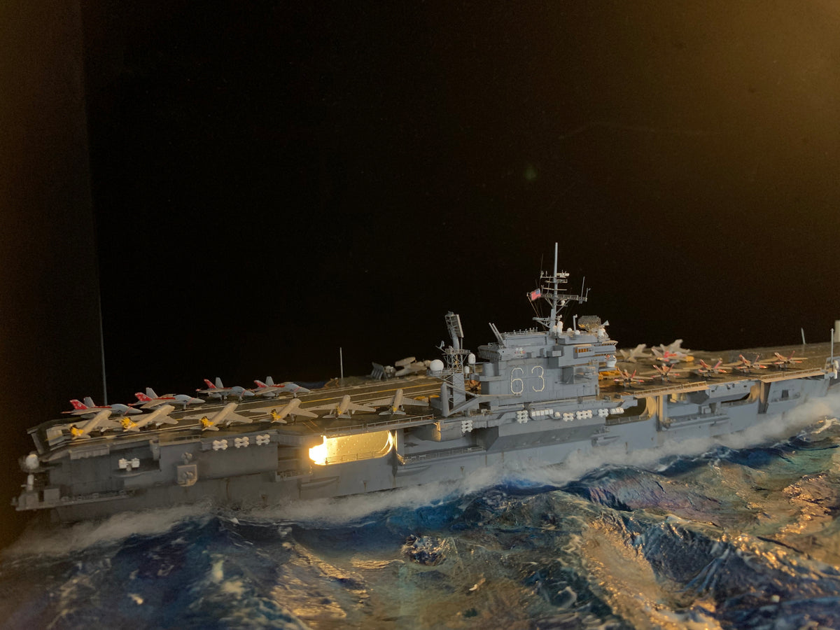 1:700 US Legendary Aircraft Carrier CV-63 KittyHawk Scene Upgrade Version