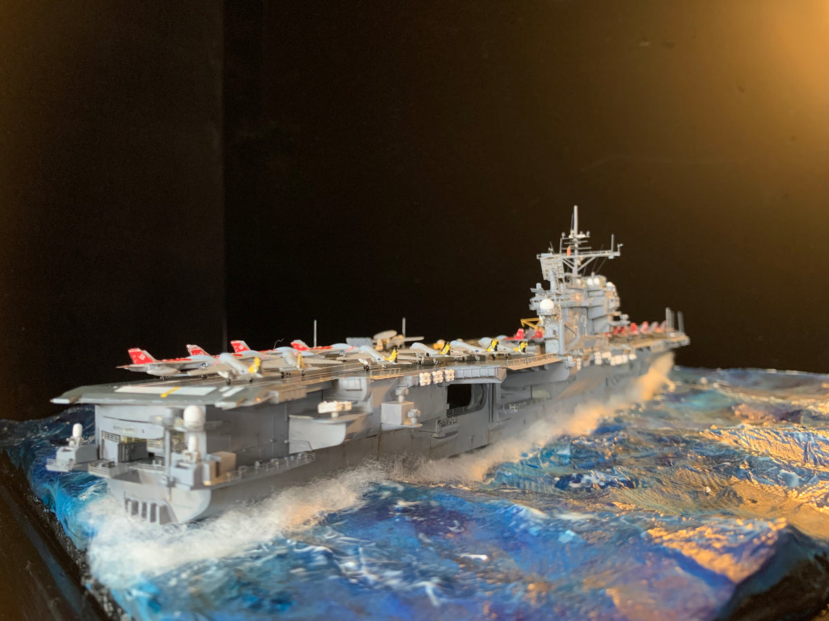 1:700 US Legendary Aircraft Carrier CV-63 KittyHawk Scene Upgrade Version