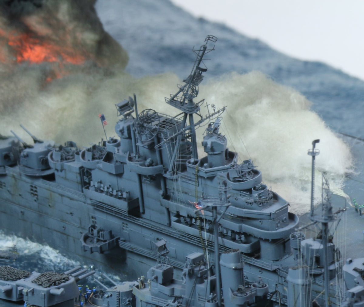 Rescue of the CV-13 Franklin – Famous WWII Scene Model