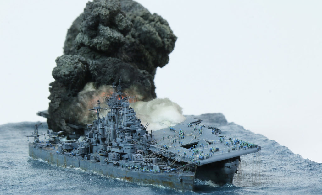 Rescue of the CV-13 Franklin – Famous WWII Scene Model