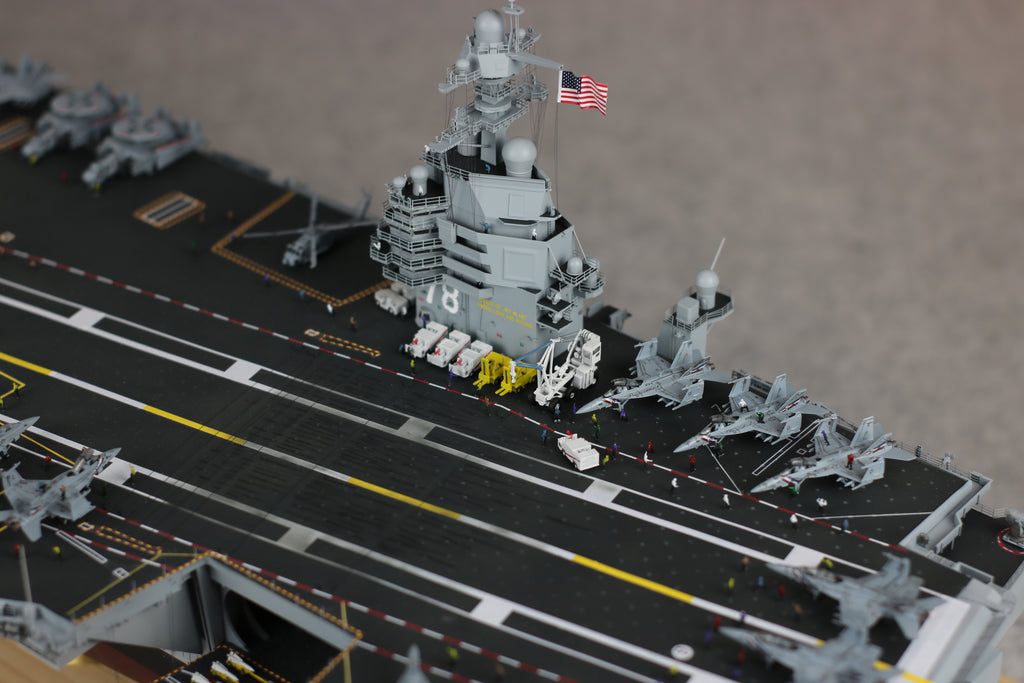 US Navy Aircraft Carrier Model | Gerald R. Ford CVN-78, 1:350 Scale