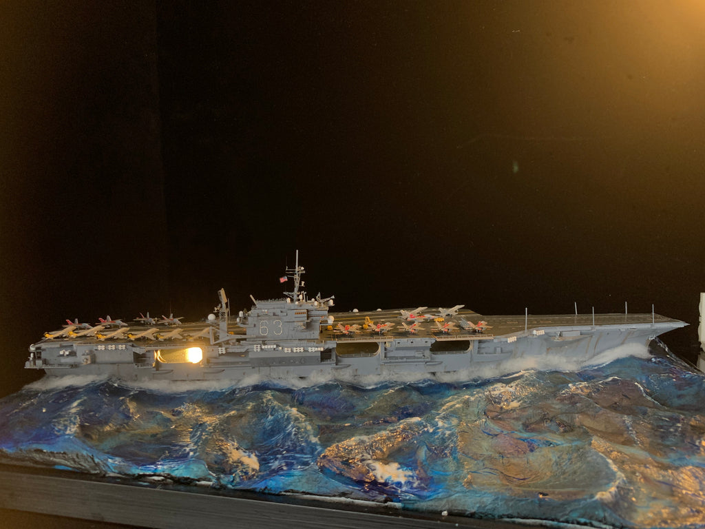 1:700 US Legendary Aircraft Carrier CV-63 KittyHawk Scene Upgrade Version