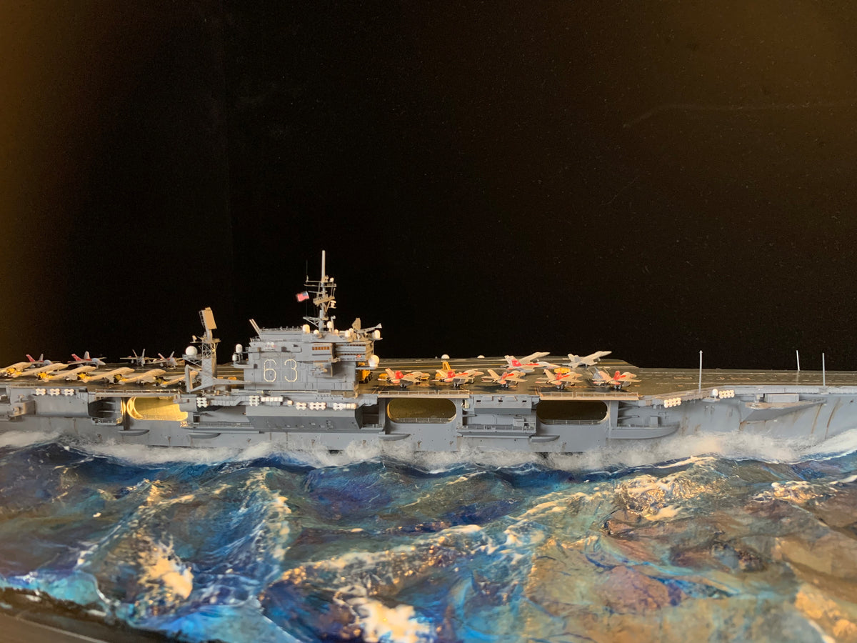 1:700 US Legendary Aircraft Carrier CV-63 KittyHawk Scene Upgrade Version